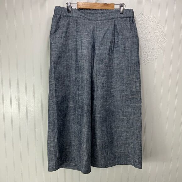 OTTO FINN Jane Wide Leg Crop linen pants - Picture 1 of 6